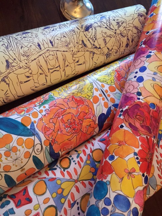 Wrapping paper from Spoonflower